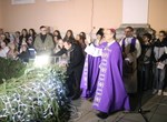 Obred paljenja adventskih svijeća na vijencu ispred varaždinske katedrale